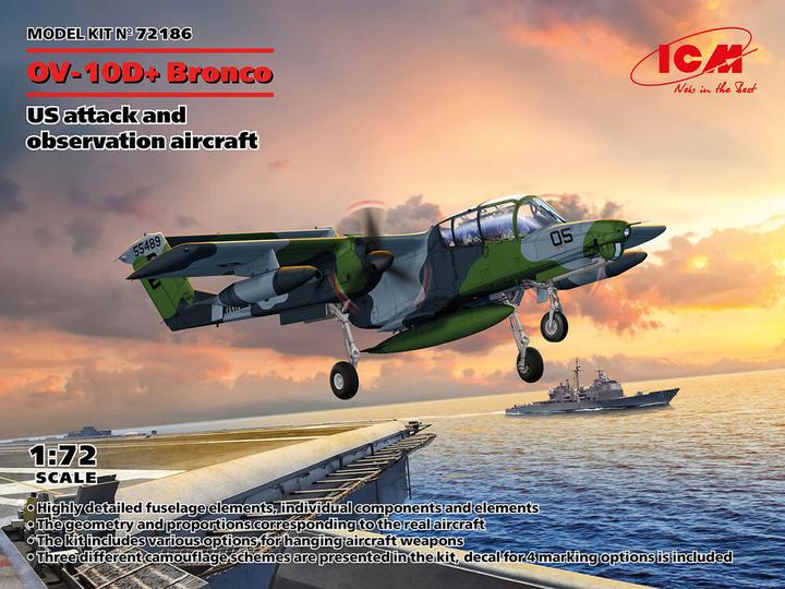 Actual product image ICM OV-10D+ Bronco, US attack and observation aircraft