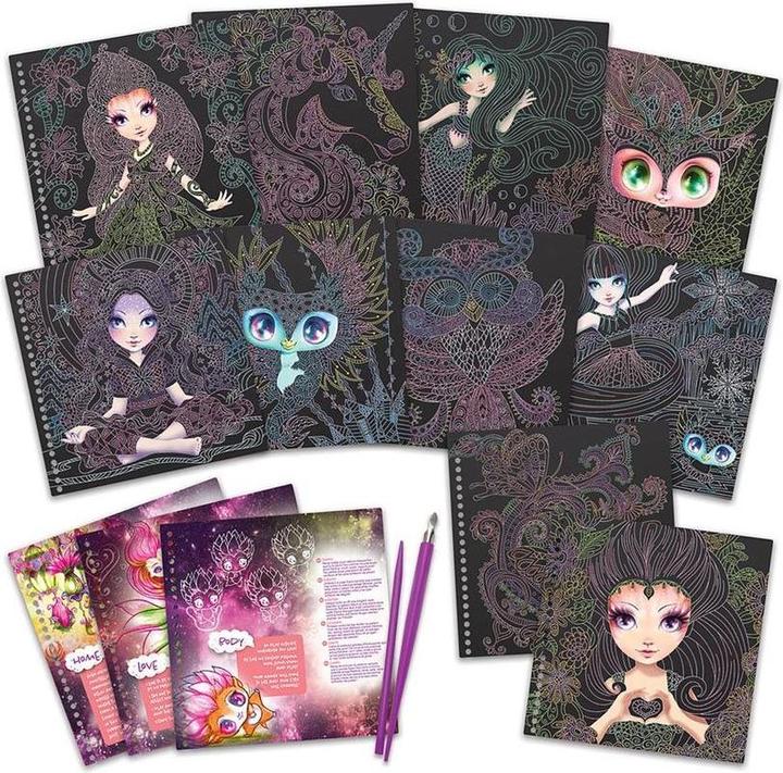 Actual product image Nebulous Stars Zen scratch & draw art