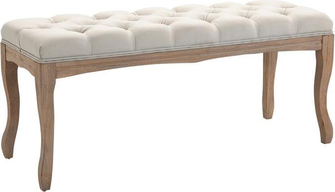 Produktbild Swisshandel24 Polsterbank Sitzbank Truhenbank Schuhbank Vintage Bettbank Schlafzimmer Wohnzimmer Flur Gummiholz Le (110 cm)