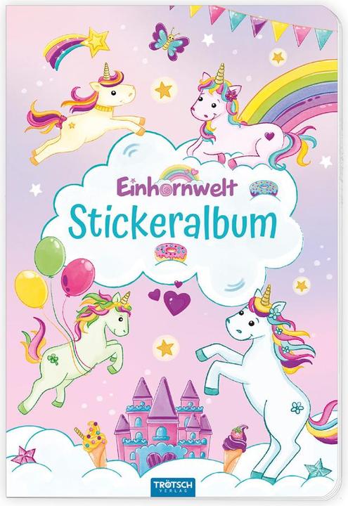 Actual product image My sticker album Unicorn world sticker book (German, Trötsch Verlag GmbH & Co KG, 2023)