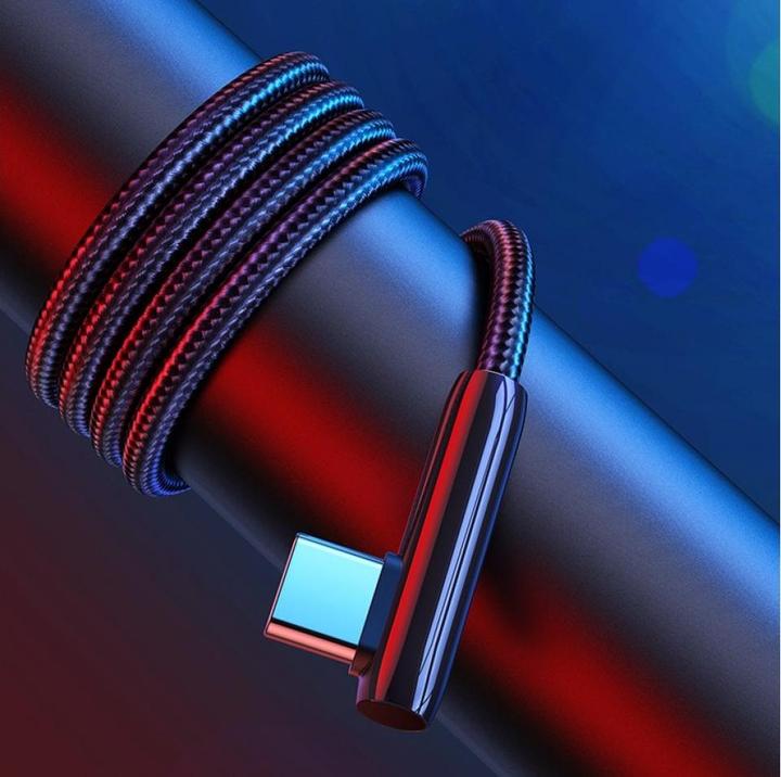 Actual product image Ugreen Cable USB to USB-C US317 Angled, 2m (black) (2 m, USB 2.0)