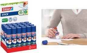 tesa ecoLogo Stick glue stick, 10 g, counter display