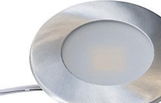 Nordtronic Alina Kabinetbelysning 350mA 2,2W 3000K 210lm Børstet alu Round