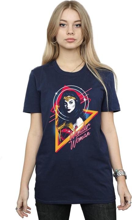 Actual product image Womens/Ladies Wonder Woman 84 Diana 80s Triangle Cotton Boyfriend T-Shirt (XL)