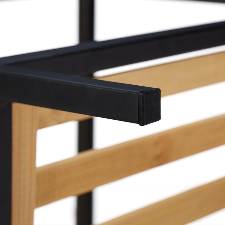 Image du produit Relaxdays Etagère, bambou & métal (39 x 32,5 x 71 cm)