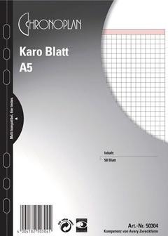 Actual product image Chronoplan Checkered sheet (A5, German)