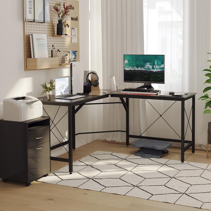 Image du produit Homcom Bureau en angle (150 x 150 x 76 cm)
