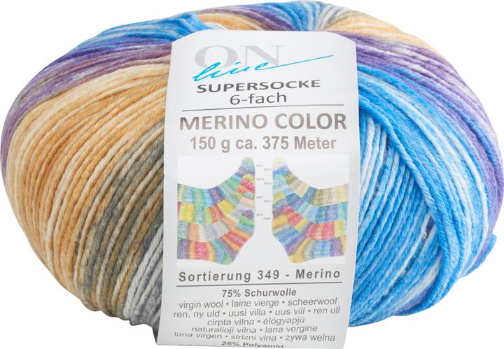 Immagine prodotto Online Supercalza di lana Merino-Color, assortimento 349, 150 g (375 m)