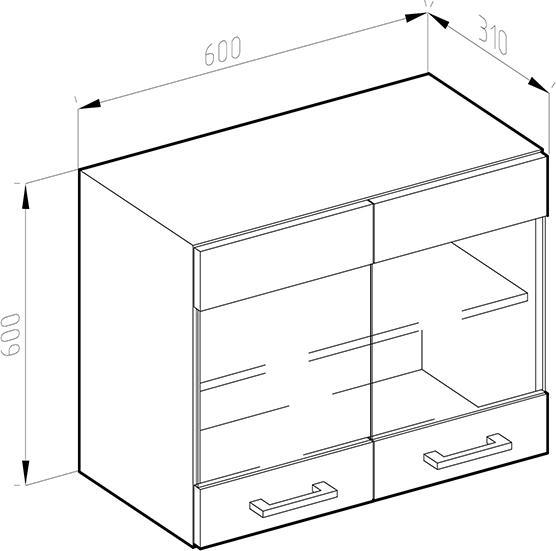 Image du produit Vicco Hängeschrank R-Line (60 x 31 x 60 cm)