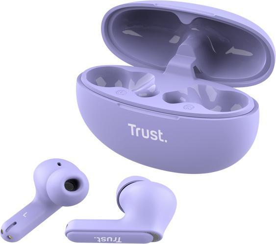 Immagine prodotto Trust Yavi Bt Enc Auricolari Viola (ANC, 23 h, Senza fili)