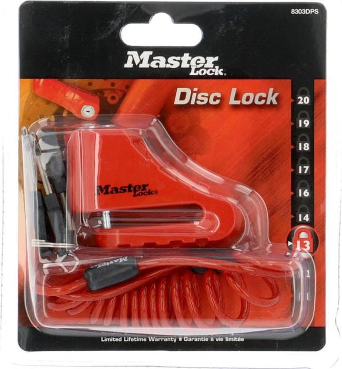 Actual product image Master Lock Disc brake lock