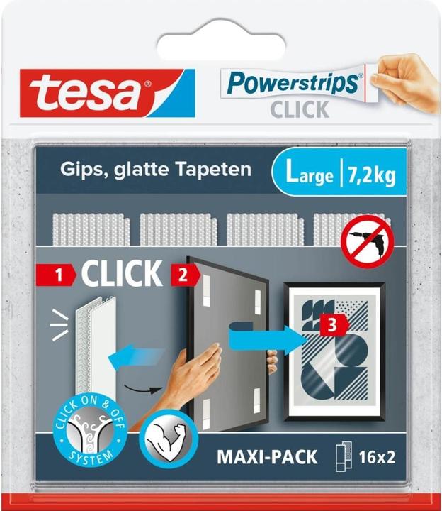 tesa Powerstrips Klett-Klebepads (7.20 kg)