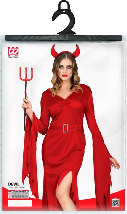 Immagine prodotto Widmann Costume da strega da donna con abito, cintura e corna da diavolo (XS)