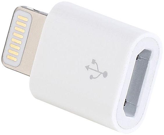 Actual product image Revolt Adapter Micro-USB to 8-pin, for charging iPhone 5/6/7/8/10 and more. (Micro USB, 8x Cinch)