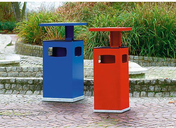 Actual product image kaiserkraft Waste collector for outside, with ashtray insert and protective roof (80 l)