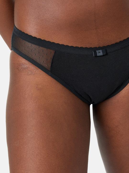 Produktbild DIM Slip Lace Medium schwarz mit Meshdetail (S)