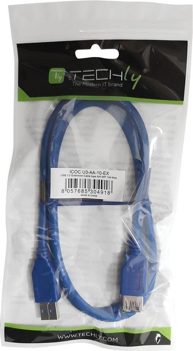 Actual product image Techly USB 3.0 extension cable (0.50 m, USB 3.0)