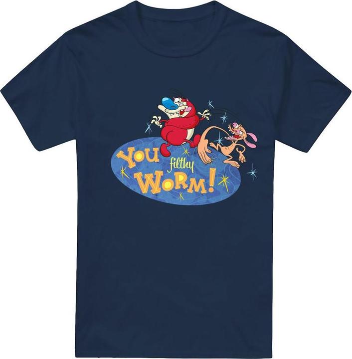 Image du produit Ren & Stimpy - T-shirt YOU FILTHY WORM! - Homme (L)