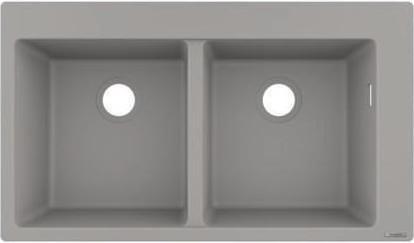 hansgrohe HG Einbauspüle 370/370 S510-F770 betongrau (Einbauspüle, 50 cm, 86.50 cm)