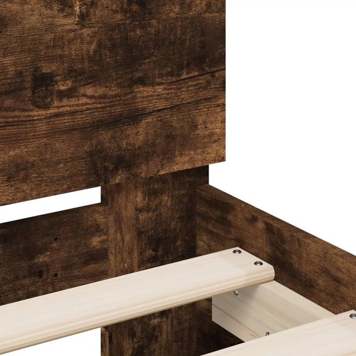 Actual product image VidaXL Bed frame with headboard LED lighting 120 x 190cm (120 x 190 cm)