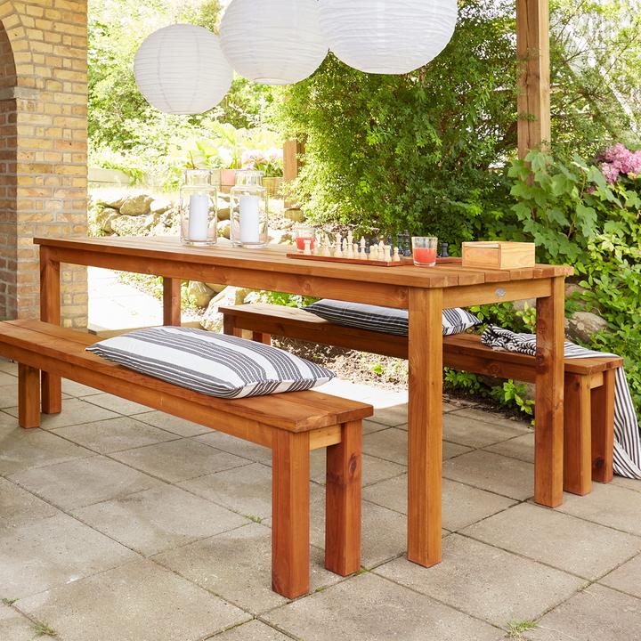 Image du produit Axi Louise Table de Pique-nique avec bancs en bois 200 cm - Marron