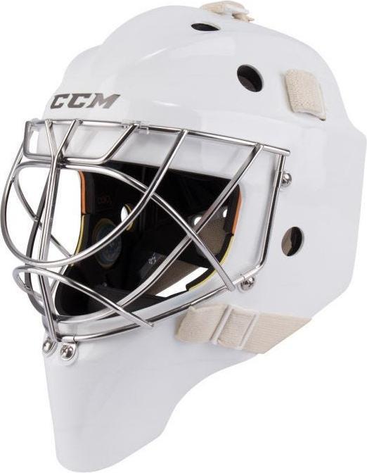 Actual product image CCM AXIS F9-certified Cat Eye SR goalkeeper mask (white, M) (M)