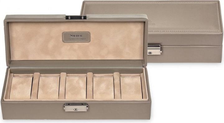 Immagine prodotto Sacher 1015.565943 - Custodia per 5 orologi in pelle naturale taupe