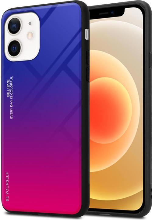 Produktbild Cadorabo TPU 2 Farben Glas Cover (Apple iPhone 12 mini)