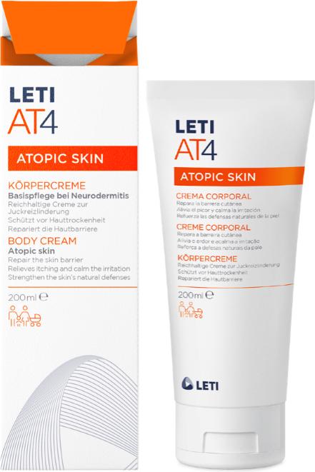 Produktbild Leti AT4 Atopic Skin Körpercreme bei Neurodermitis, 200 ml Creme (Körpercreme, 200 ml)