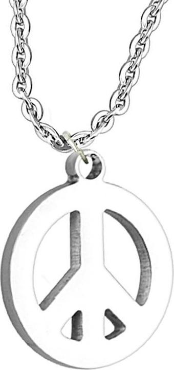 Produktbild Star Piercing Kette silber Anhänger Peace silber (ohne Messing, Chirurgenstahl 316L)