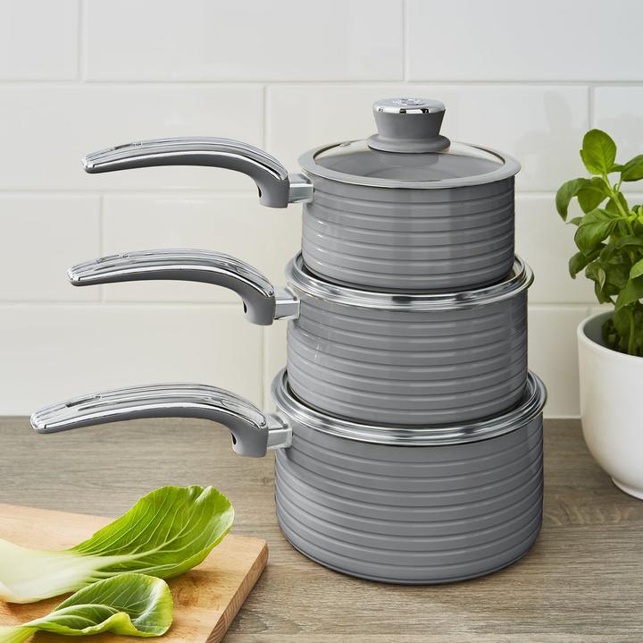 Produktbild Swan Pot set retro RETRO SWPS3020GRN (18 cm, Pfannenset + Topfset, Aluminium)