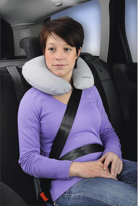 Actual product image Hama Inflatable Neck Cushion, 48 x 32 cm, grey (Additional padding)