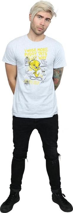 Actual product image Looney Tunes Mens More Puddy Tats Tweety Cotton T-Shirt (3XL)