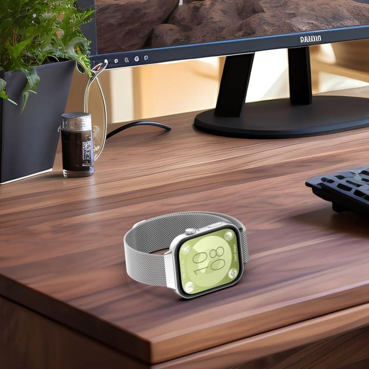 Actual product image Tech-Protect MilaneseBand strap for Huawei Watch Fit 3 - black (Stainless steel)