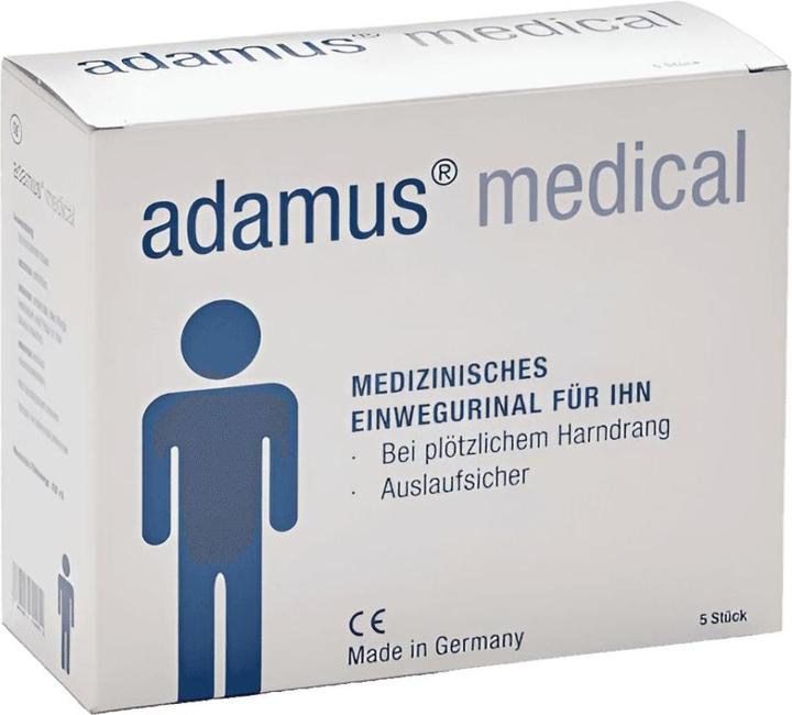 Minimus Adamus Medizinische Reisetoilette Notfall-WC für Männer 5er Pack (400 ml, Intimgel)