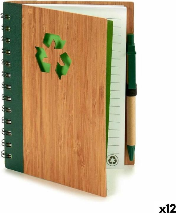 Actual product image Pincello Mini ring binder with bamboo biros 1 x 18 x 14 cm (12 pieces)