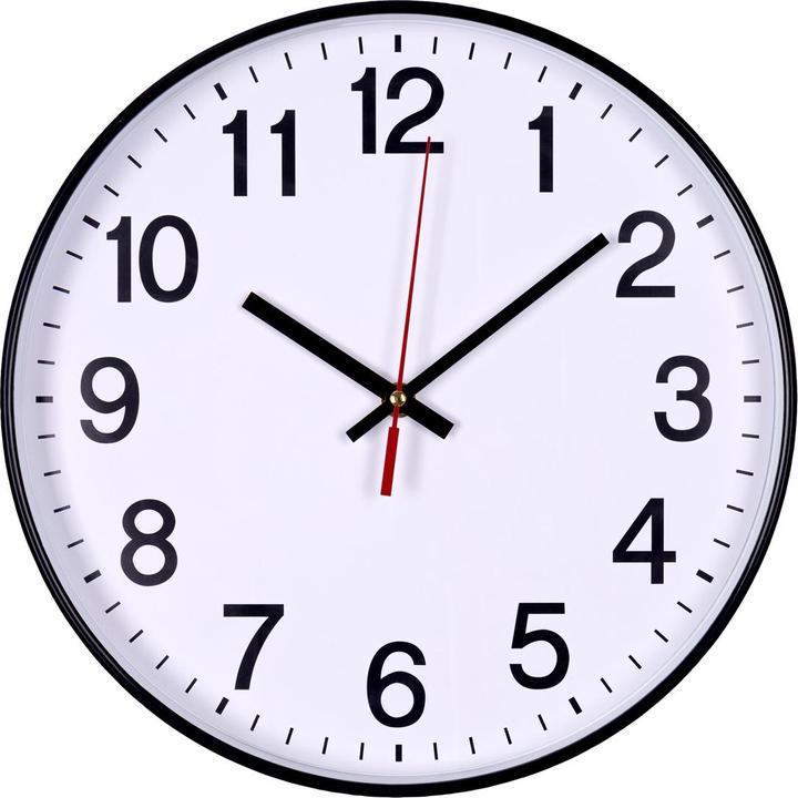 Image du produit Donau HORLOGE MURALE,, PLASTIQUE,? 340MM, NOIR