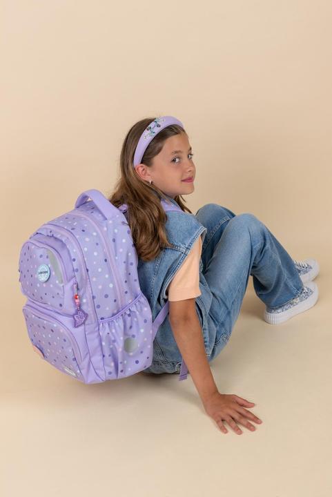 Image du produit Belmil Maxi Pack Schulrucksack mit Brustgurt 2tlg. Set "Purple Dot (22 l)