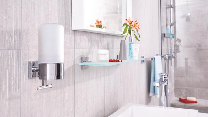 Actual product image tesa DELUXXE soap dispenser incl. adhesive solution without drilling