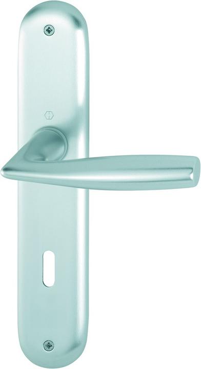 Actual product image Hoppe Long backplate set Vitória 1515/273P aluminium F1 OB 72 mm DIN left / right (Door handle)