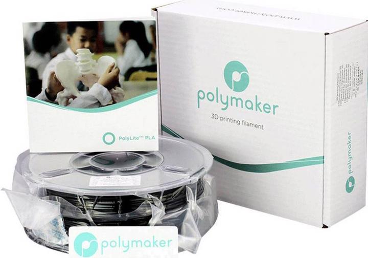 Actual product image Polymaker PolyLite PLA Black 2.85 mm 3.000 g (PLA, 2.85 mm, 3000 g, Black)