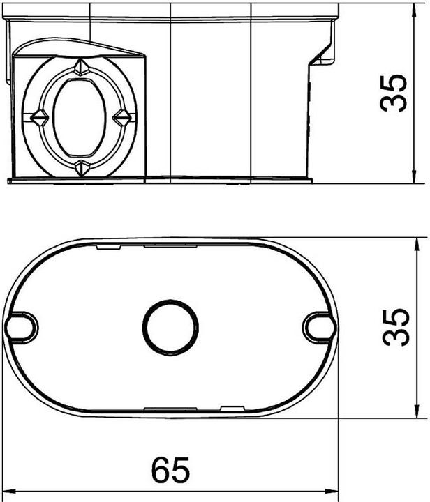 Actual product image OBO Bettermann UP wall outlet box