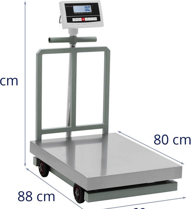Image du produit Steinberg Balance plateforme roulante - 1 000 kg / 0,2 kg - 600 x 800 x 195 mm - Kg / lb