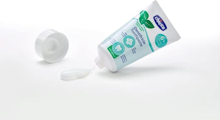 Actual product image Chicco Toothpaste mild mint with fluoride 1450ppm 6y+ Italian paste (50 ml)