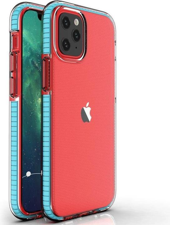Image du produit Hurtel Spring Case clear TPU gel protective cover with colored frame for iPhone 13 Pro light blue (Apple iPhone 13 Pro)
