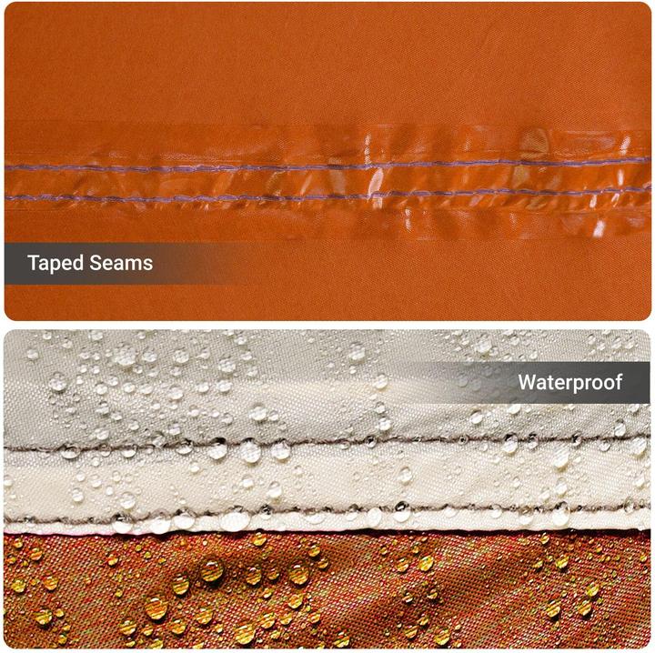 Produktbild VidaXL Campingzelt mit Fenstern Grau und Orange 12-Personen Wasserdicht (Kuppelzelt)
