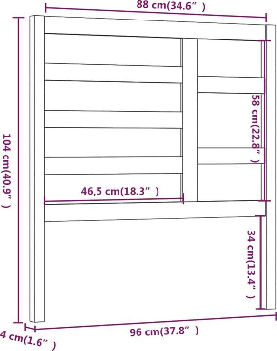 Actual product image VidaXL Edan (96 x 4 x 104 cm)