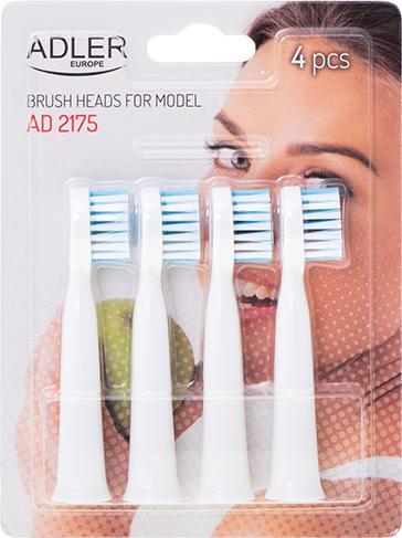 Image du produit Adler AD 2175.1 Attaches de tête pour AD2175 Brosse à dents Sonic Replacement Brush (4 x)