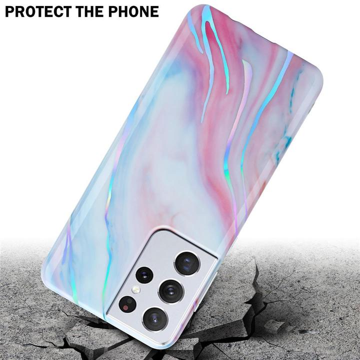 Actual product image Cadorabo IMD TPU Colorful Marble Cover (Samsung Galaxy S21 Ultra)