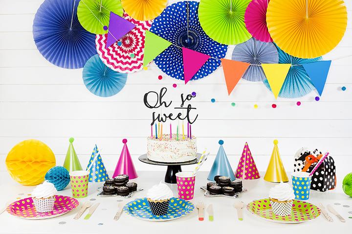 Image du produit Partydeco Party Hats Dots, mix, 16cm (1 pkt / 6 pc.)